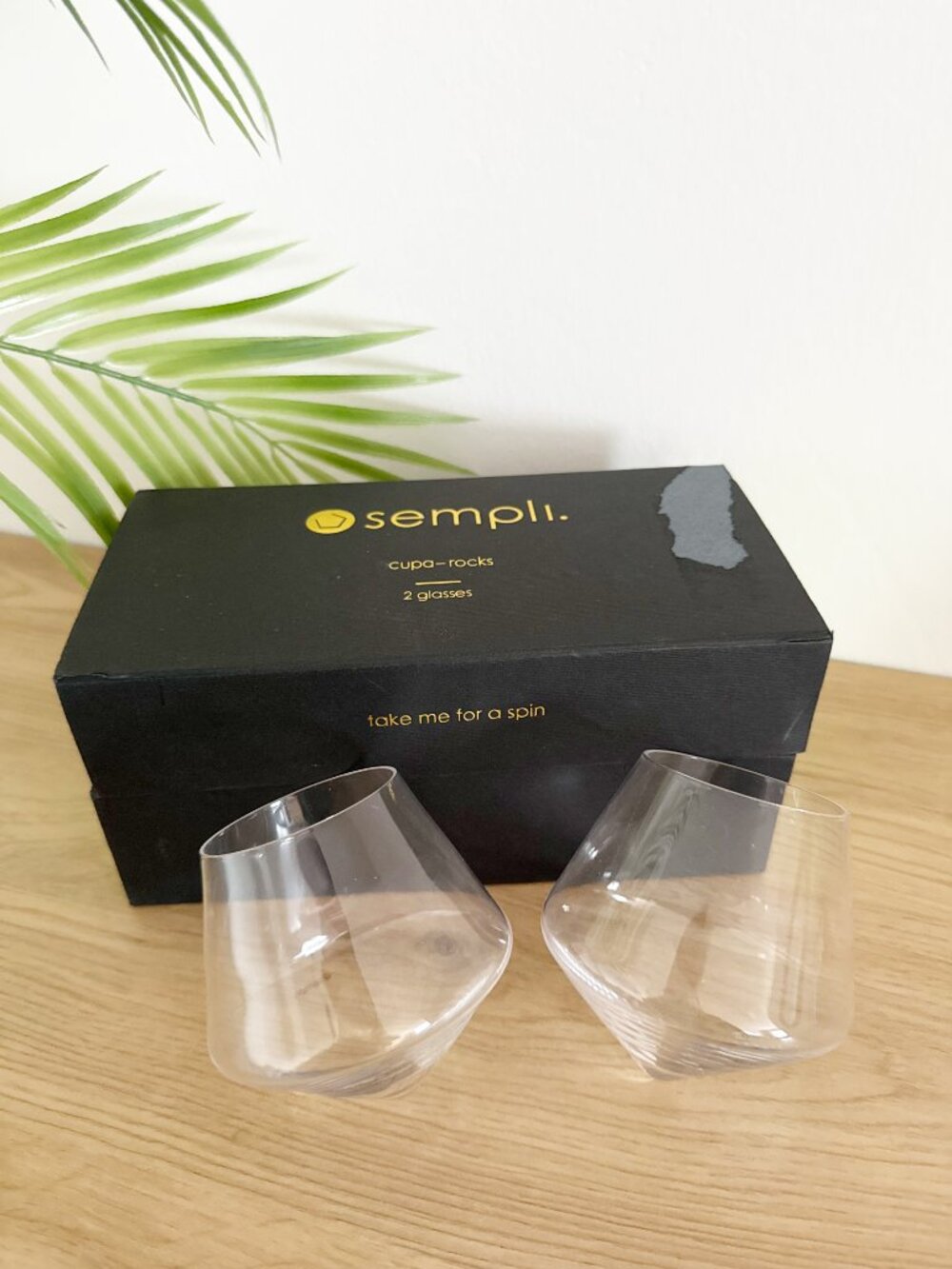 Sempli Set of 2 Cupa Rocks Whiskey/Wine Glasses